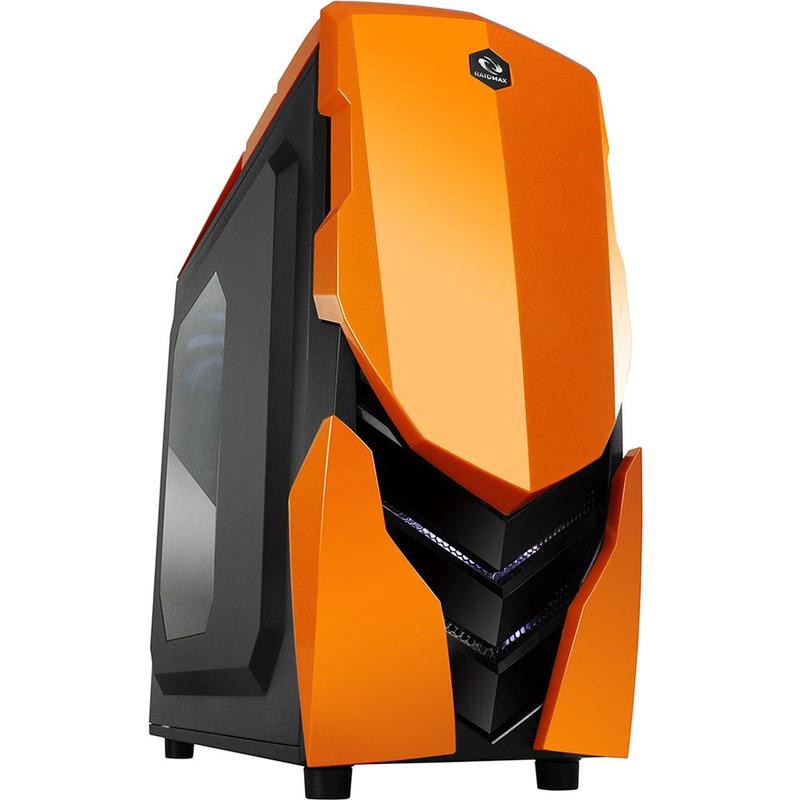 Gabinete Gamer Raidmax Ninja II Laranja Janela Lateral A06SWBO